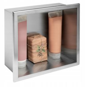   Fürdőszoba polc - FELSZERELT FÜRDŐSZOBA POLC 30x30 ACÉLCEFÉ - REA