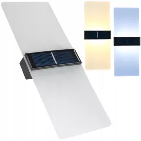    Kerti fali lámpa Decorya fehér, fekete, integrált 1 W LED forrás