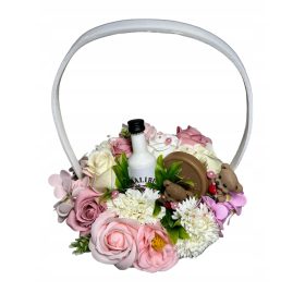   Virág dekoráció - Csokor születésnapra, ajándékra, nagymamák napjára, nőnapra, szappan virágok kosárban