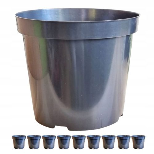 Virágcserép DonKwiat 35 cm x 35 x 30 cm átmérő 35 cm műanyag fekete