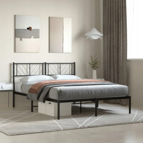 VidaXL 372180 fém ágy 140x200 fekete