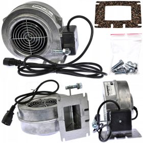   Ventilátor, ventilátor kazánhoz, kemence. Modell: WPA 120 csappantyúval. Alumínium.