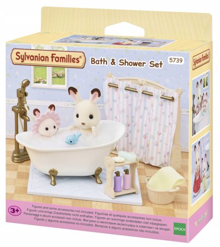  Sylvanian Families fürdőszoba szett káddal és zuhanyzóval