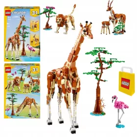    LEGO Creator 31150 Zvířata ze safari + LEGO papírzacskó 6315786 sárga 24x8x18 cm