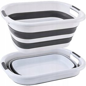   Ruhakosár - KLAUS szabadon álló szennyeskosár, 26l, fehér, szürke és ezüst árnyalatok