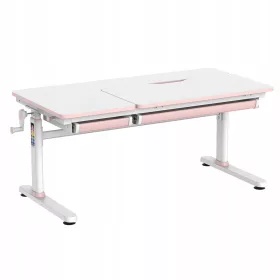    Spacetronik XD 120x60 fehér és rózsaszín ergonómikus állítható gyerekasztal