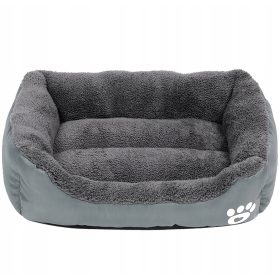    Fordított kutyapárna fekete, piros árnyalatok, kék árnyalatok, szürke árnyalatok, tarka 55 cm x 40 cm