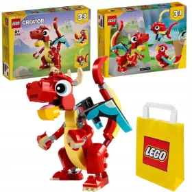    LEGO Creator 3 az 1-ben 31145 Red Dragon + VP papírtáska LEGO 6315792 közepes