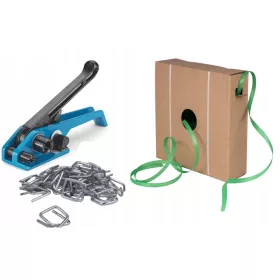   16 mm-es teljes készlet Szalag raklapcsomagolás rögzítéséhez