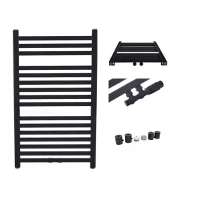   Vinolli vizes fürdőszobai radiátor 430 W 530 x 950 mm fekete