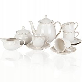   Porcelán edények - Amelia Veroni tea és kávé felszolgálás 15 db. 15 db.