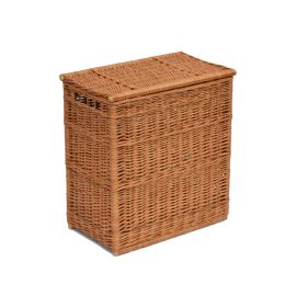   Ruhakosár - Szabadon álló szennyeskosár Sklep Wiklinowy 66l, barna és bézs árnyalatok