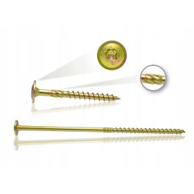   Asztaloscsavarok fához 6x120 lemez alátétfejjel TORX (100 db)