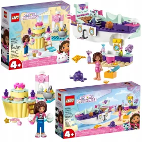    LEGO Gabi macskaháza 10785 Tortát süt a kedvesével + LEGO Gabi macskaháza 10786 Gabi és a sellők hajója és gyógyfürdője