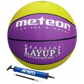   Meteor Layup 3 kosárlabda 3 + Enero kézi pumpa 5907637336548