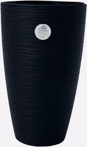  Forma-Műanyag virágcserép 38,5 cm x 38,5 x 58 cm átmérő 38,5 cm műanyag fekete