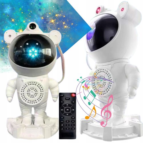  STARS SKY PROJEKTOR LED-ES ÉJSZAKAI LÁMPA ASTRONAUT GYERMEKEK HANGSZÓRÓ TÁVIRÁNYÍTÓ