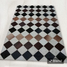 Szőrmes zőnyeg - Természetes marhabőr 135 cm, tarka