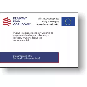   Országos Rekonstrukciós Terv KPO lemez, A3, PVC 3mm - UV, Kiváló minőség