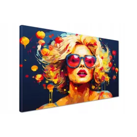   Falfestészet - Nagy festmény vászonra a hálószobába nappaliba 120x80 Pop Art Woman