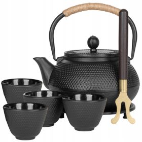   Kávé, teafőző - Avocado Home öntöttvas teáskanna 0,85 l, fekete