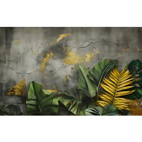   TÁPETTÉT TROPIKUS PÁLALEVÉLEK DZSUNGLE VIRÁGOK GRAFIKA # MINTÁK