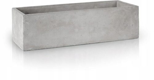  Polnix virágcserép 32 cm x 12 x 9 cm átmérőjű 12 cm beton árnyalatú szürke és ezüst