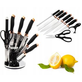   Késkészletek - KÉSEK BLOKK KÉSZLETBEN KONYHAI KÉS KÉSZLET 9 ELEMES MEYERHOFF KÉS