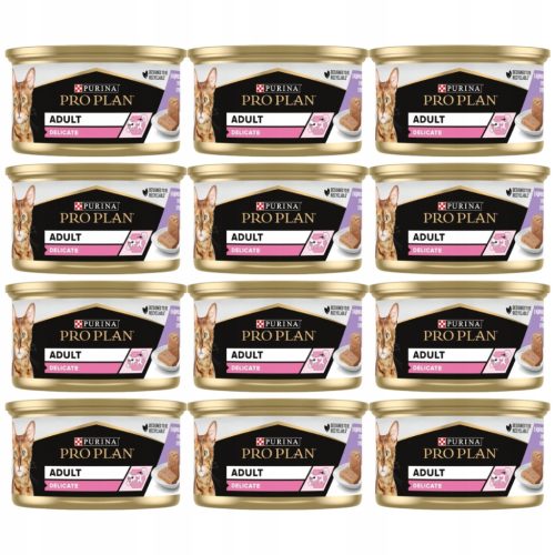  PRO PLAN Adult Delicate Nedves macskaeledel hab pulykával 85 g