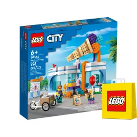    LEGO City 60363 fagylaltozó + VP LEGO papírzacskó közepes 41cmx34cmx11cm AJÁNDÉKTÁSKA