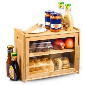   Kenyértartó doboz - Kenyérdoboz deszkával Zolta BREAD BREAD éger bambusz