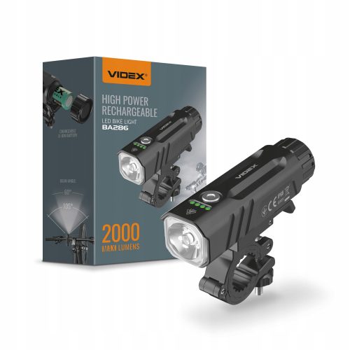  Videx VLF-BA286 kerékpár világítás 2000 lm akkumulátor