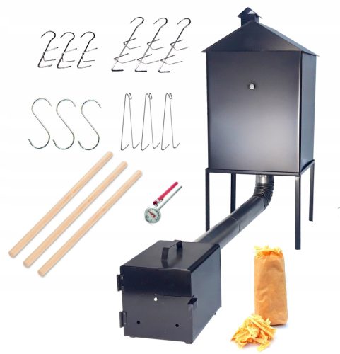  Kerti Smokehouse Steel Home 50x50x80 + Fish Hooks + KINDLING