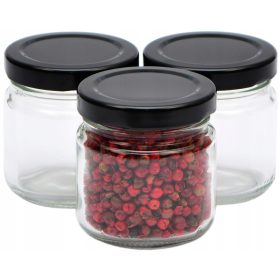    20x 100 ml-es FŰSZERTÉRKÉS befőttesüveghez fekete tetővel