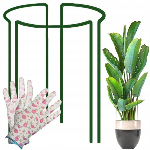 Pergola - 3× Fém növénytartó 60 cm 1 db + Bradas kesztyű S méret