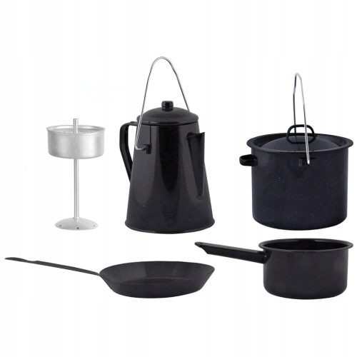 Esschert Design kempingeszközök, 4 db, fekete, FF215