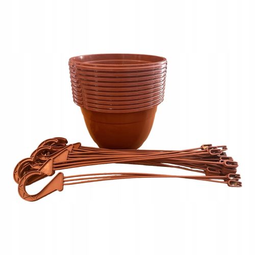  DonKwiat virágcserép 25 cm x 25 x 15,5 cm átmérő 25 cm műanyag barna és bézs árnyalatú, terrakotta