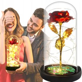   Virág dekoráció - {{{ÖRÖK RÓZSARANY DÍSZÍTÉS DOBOZBAN AJÁNDÉK VALENTIN-NAPI TÁSKAIHOZ