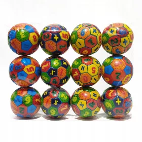    12x HABGOLYÓ MATEMATIKA SZÍNES STRESSZ ELLENI JÁTÉK KÖNNYŰ PUHA 6,5 cm