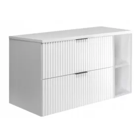    Fürdőszoba szekrény mosdókagylóhoz Függeszthető 100 fehér BARNÁZOTT MDF előlapok ASZTAL!