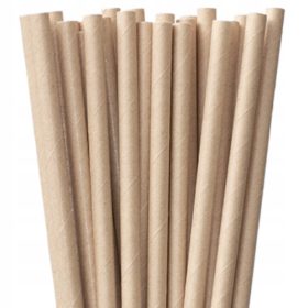   Eldobható étkészlet - Ökológiai papírszívószálak 8x210mm barna CRAFT 250 db