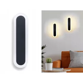    LEDTechnics fekete fali lámpa beépített 9 W-os LED-forrással