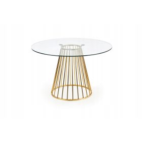  Halmar Liverpool kerek asztal 120 x 120 x 75 cm arany