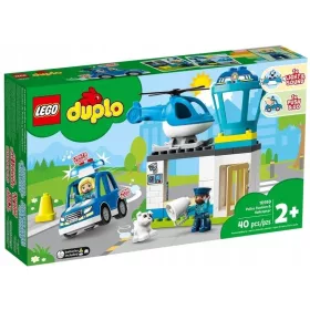    LEGO Duplo 6379240 Főkapitányság Rendőrkapitányság autós helikopter figurák nagy kockák 2-3 évesek számára