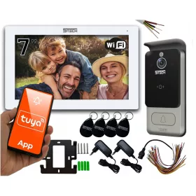   5TECH Wi-Fi videó kaputelefon Verus One 84228C KEY FING READER Tuya 2024 + 2 egyéb termék