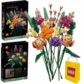    LEGO ICONS 10280 virágcsokor + VP papírtáska LEGO 6315792 közepes