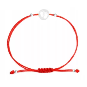  Ezüst lábkarkötő zsinóron anyáknak. 925