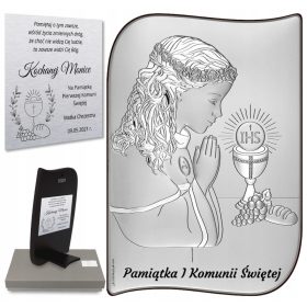    Elsőáldozás emléktárgya Beltrami 6,3 x 9 cm ezüst + Quo Vadis fémtábla ezüst