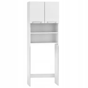   Fürdőszoba szekrény a mosógép felett polcokkal, 183 cm, fehér