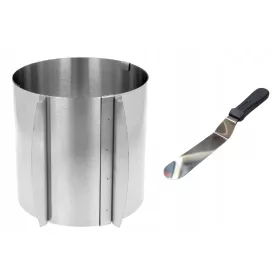  Elitehoff tortaforma 30 x 30cm átmérő 30cm + spatula cukrászkés KRÉMTORTA SPATULA 27cm